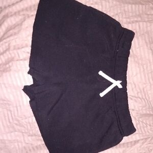 Wonder Nation Black Athletic Shorts with White Drawstring